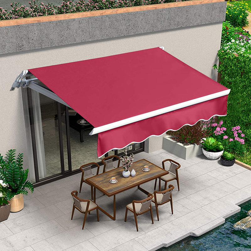 BESUNYST Manual Retraction Slope Patio Awning & Reviews Wayfair